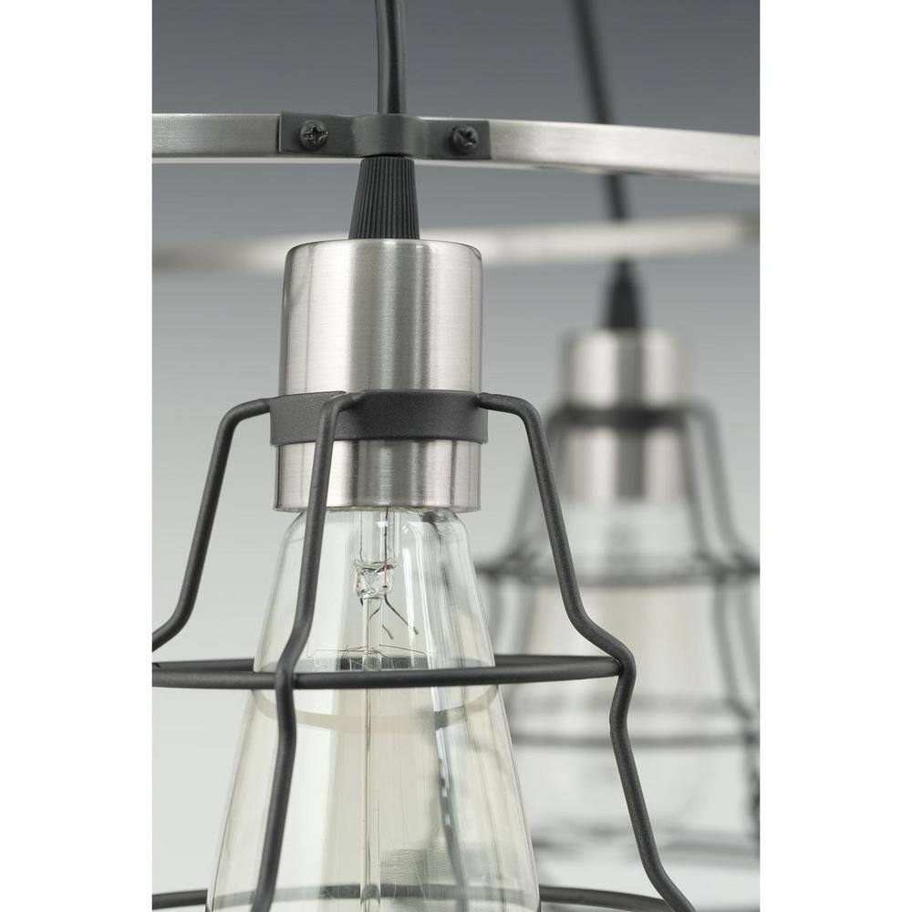 Progress Lighting Gauge Collection 3-light Graphite Chandelier