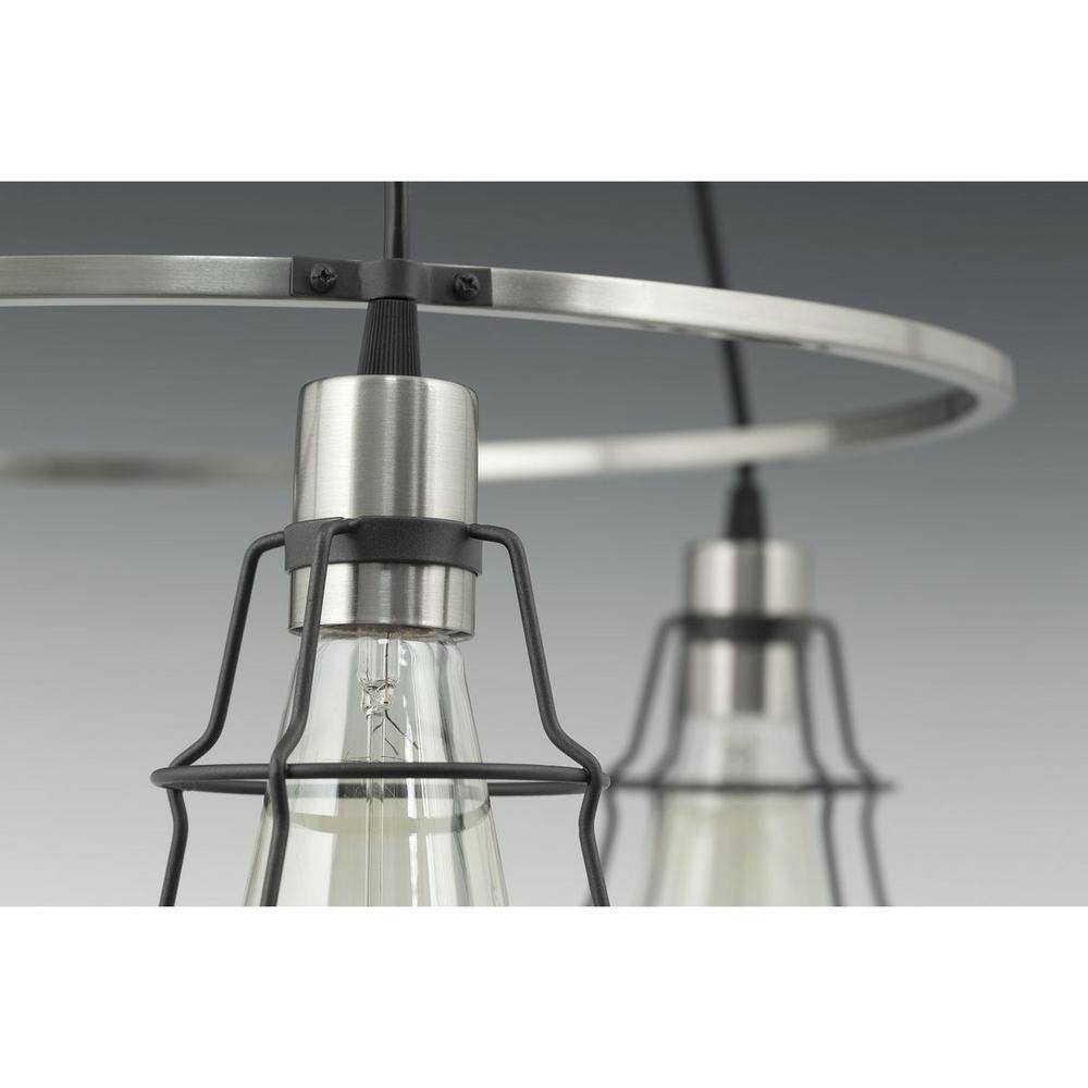 Progress Lighting Gauge Collection 3-light Graphite Chandelier