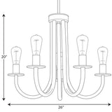 Progress Lighting Remix Collection 5-Light Graphite Chandelier