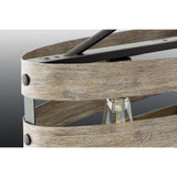 Progress Lighting Gulliver Collection 38-1/2 in. Coastal 4-Light Graphite Coastal Linear Chandelier Light with Weathered Driftwood Frame