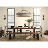 Progress Lighting Gulliver Collection 38-1/2 in. Coastal 4-Light Graphite Coastal Linear Chandelier Light with Weathered Driftwood Frame