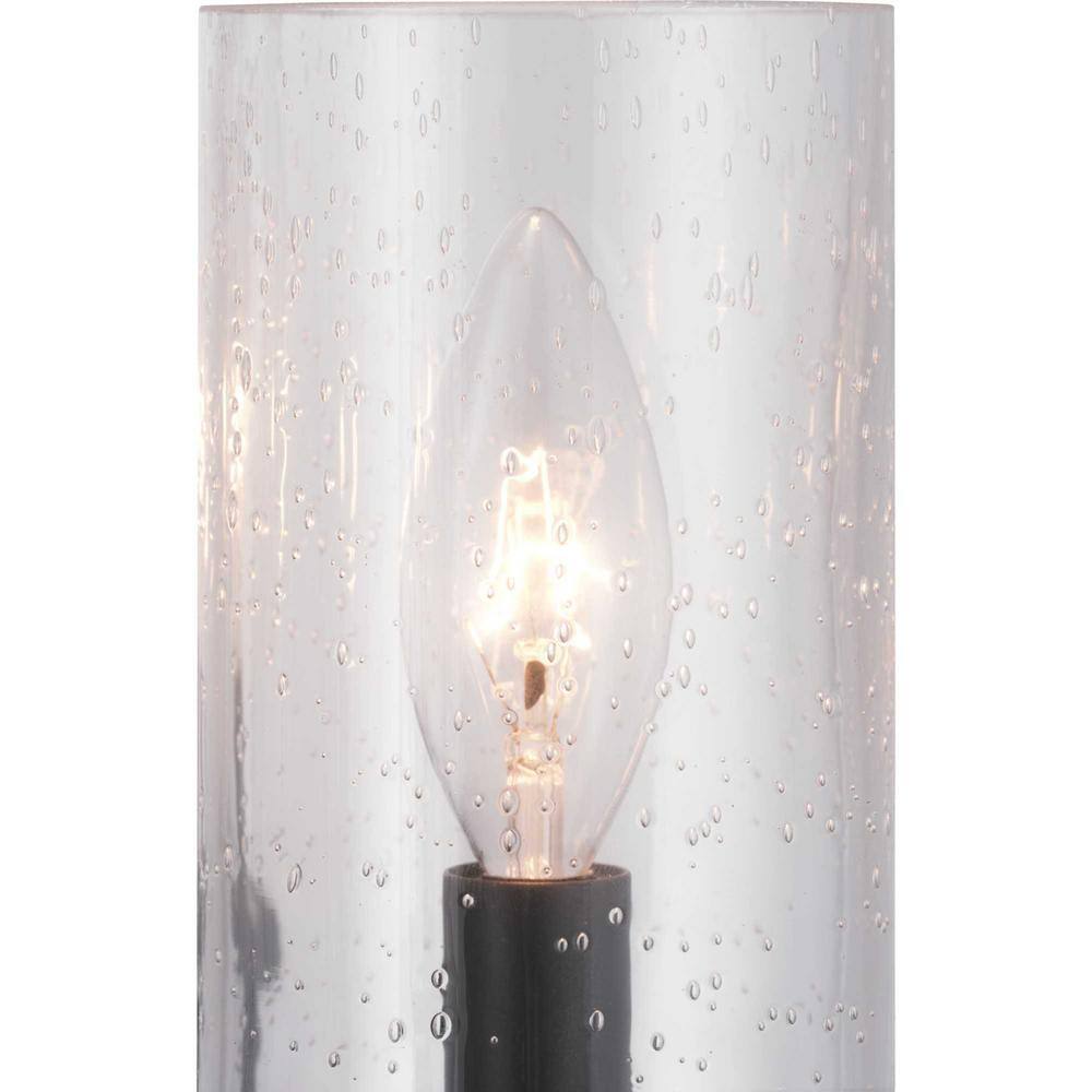 Progress Lighting Gresham Collection 15-Light Graphite Clear Seeded Glass Farmhouse Chandelier Light