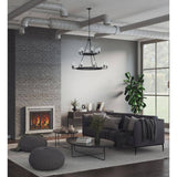 Progress Lighting Gresham Collection 15-Light Graphite Clear Seeded Glass Farmhouse Chandelier Light