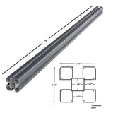 LH EP Complete Kit 6 ft. x 6 ft. Gray WPC Composite Fence Panel w/Bottom Squared Holders and Post Kits (2 set)