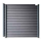 LH EP Complete Kit 6 ft. x 6 ft. Gray WPC Composite Fence Panel w/Bottom Squared Holders and Post Kits (2 set)
