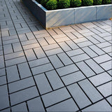 Afoxsos 1 ft. x 1 ft. Gray Interlocking Deck Tiles for Poolside, Balcony, Plastic, Backyard Waterproof, All-Weather (44-Pack)
