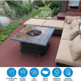 Afoxsos 12 ft. x 12 ft. Outdoor Modular Interlocking Multi-Use Plastic Deck Tile in Gray (40 Per Pack)