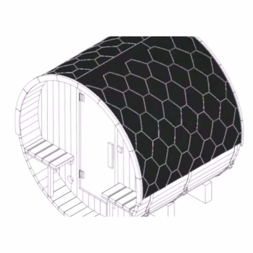 ALEKO SB4SSNG Gray Shingle Bitumen Roof Set for Cedar and Pine Sauna