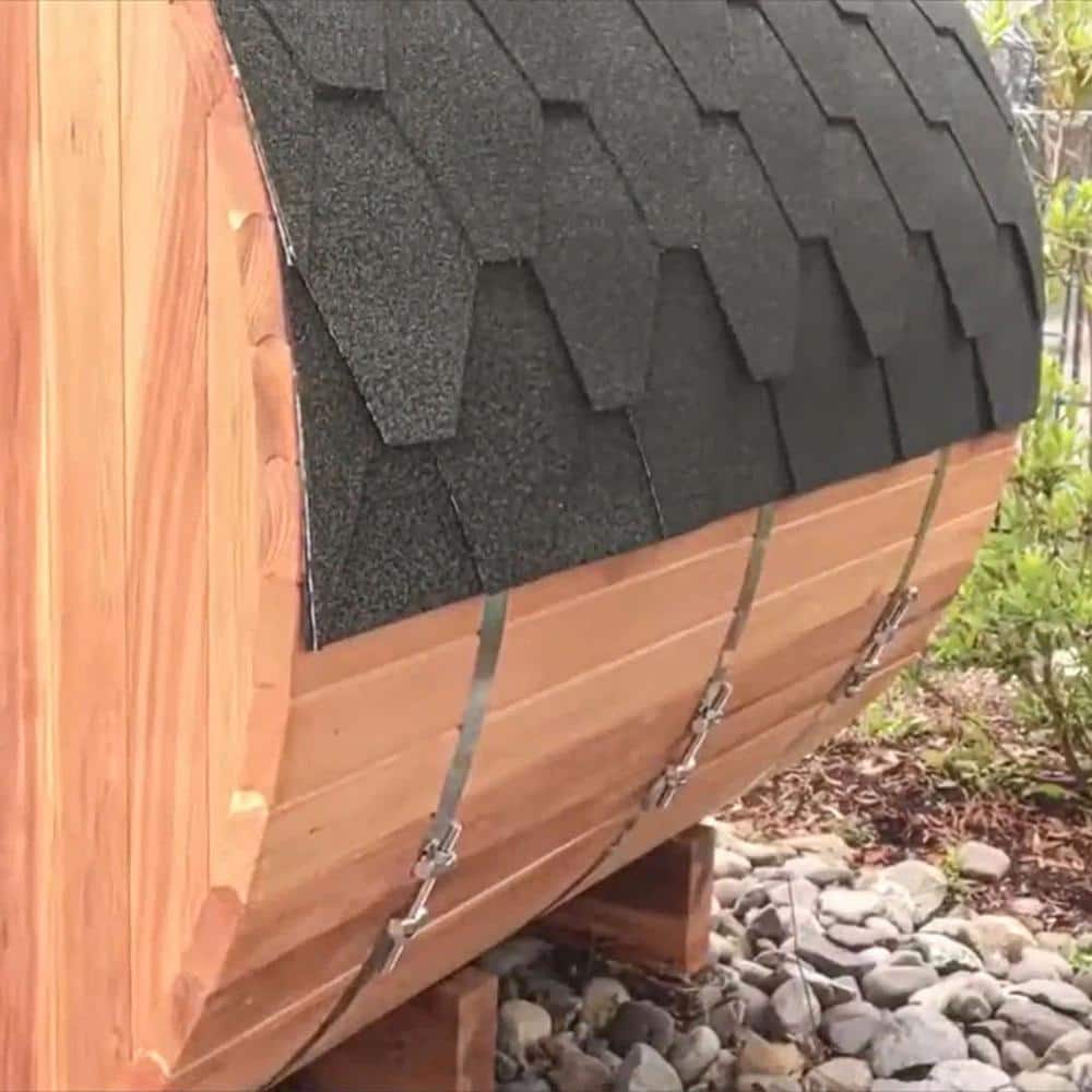 ALEKO Gray Weather-Resistant Bitumen Roof Shingle for 93x72x75 Barrel Saunas