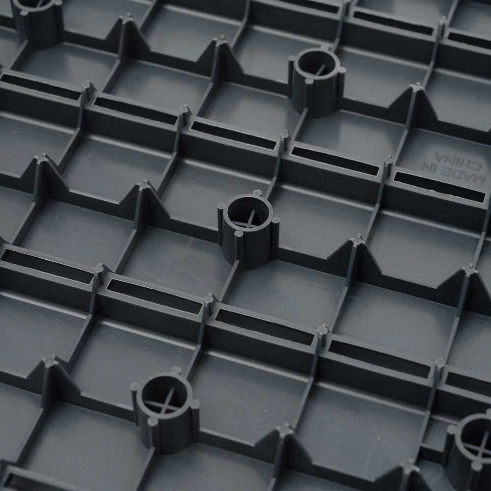 Amucolo 12 in. x 12 in. Waterproof Plastic Interlocking Deck Tiles in Gray for Poolside Balcony Backyard (Set of 44 Tiles)