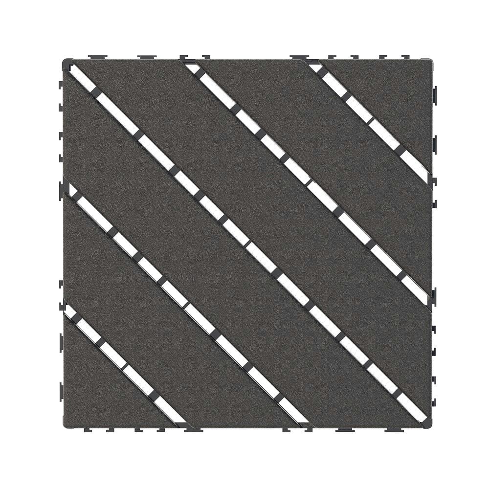 Amucolo 12 in. x 12 in. Waterproof Plastic Interlocking Deck Tiles in Gray for Poolside Balcony Backyard (Set of 44 Tiles)