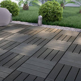 Amucolo 12 in. x 12 in. Waterproof Composite Interlocking Deck Tiles in Gray for Poolside, Balcony, Backyard (Set of 44 Tiles)