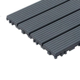 Amucolo 12 in. x 12 in. Waterproof Composite Interlocking Deck Tiles in Gray for Poolside, Balcony, Backyard (Set of 44 Tiles)