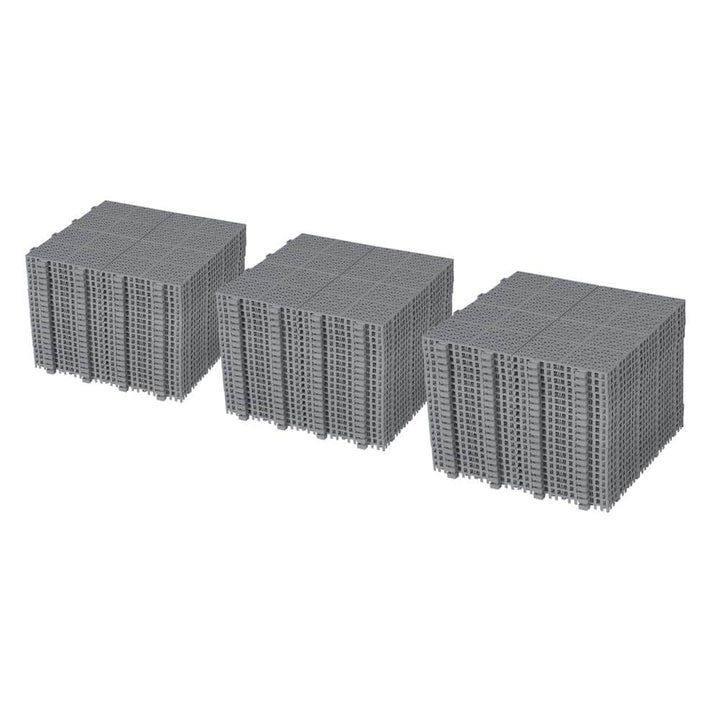 Amucolo 12 in. x 12 in. Waterproof Composite Interlocking Deck Tiles in Gray for Bathroom Shower Balcony Porch (Set of 60 Tiles)