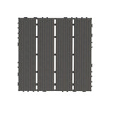 Amucolo 12 in. x 12 in. Waterproof Plastic Interlocking Deck Tiles in Gray for Poolside Balcony Backyard (Set of 44 Tiles)