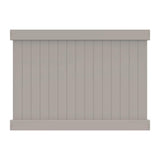 Barrette Outdoor Living Linden 6 ft. x 8 ft. Gray Vinyl Privacy Fence Panel