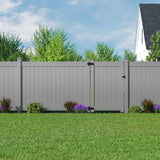 Barrette Outdoor Living Linden 6 ft. x 8 ft. Gray Vinyl Privacy Fence Panel