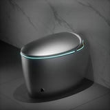 Unbranded Oblong Smart Toilet Bidet in Gray with Advanced Features