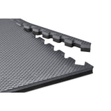 Norsk Gray/Black 24 in. x 24 in. EVA Foam Truly Reversible Interlocking Tile (54-Tile)