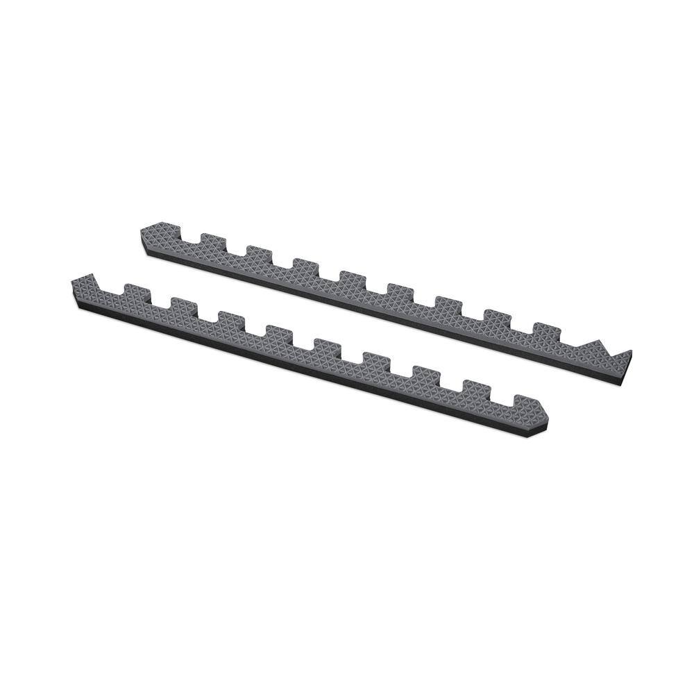 Norsk Gray/Black 24 in. x 24 in. EVA Foam Truly Reversible Interlocking Tile (54-Tile)