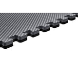 Norsk Gray/Black 24 in. x 24 in. EVA Foam Truly Reversible Interlocking Tile (54-Tile)