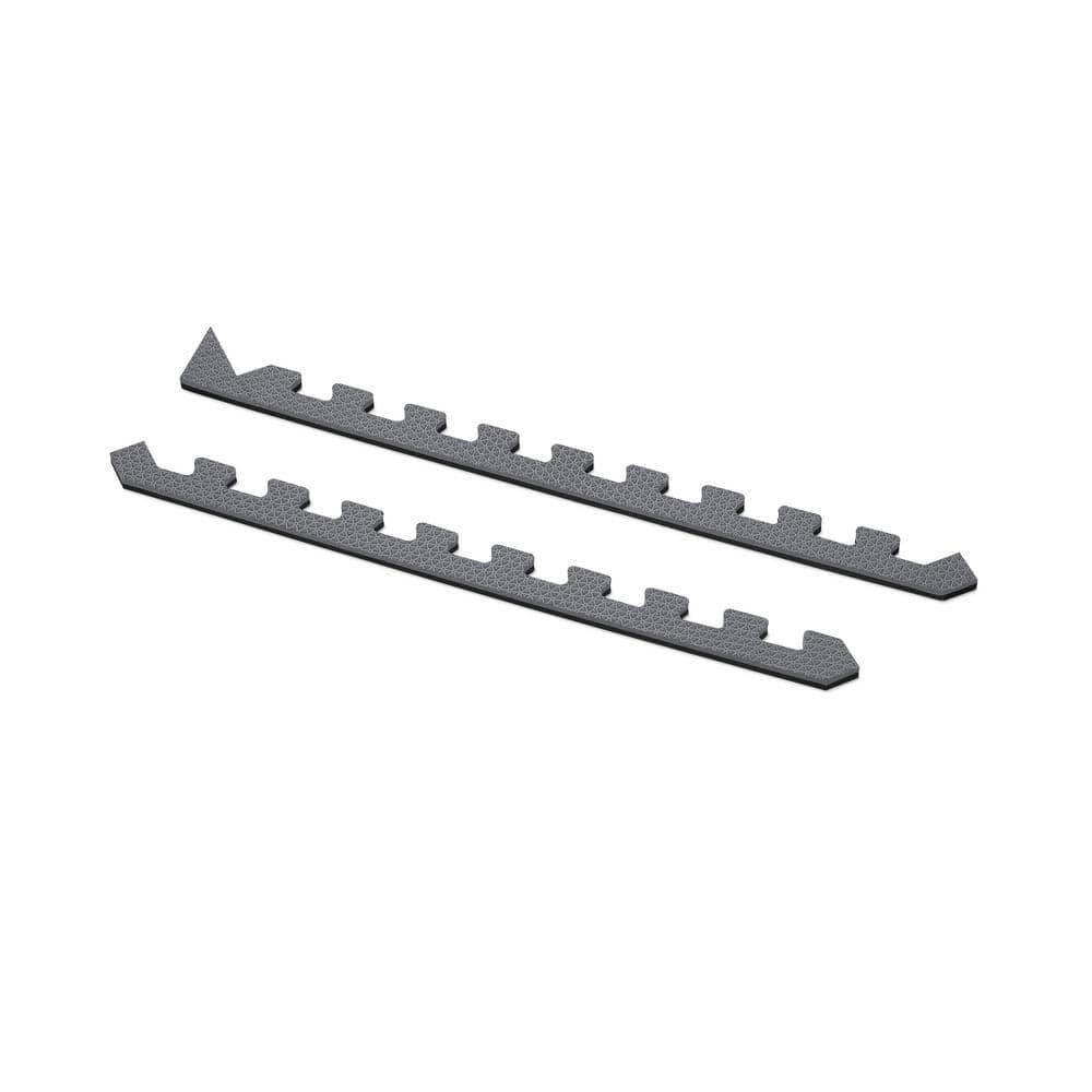 Norsk Gray/Black 24 in. x 24 in. EVA Foam Truly Reversible Interlocking Tile (18-Tile)