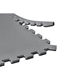 Norsk Gray/Black 24 in. x 24 in. EVA Foam Truly Reversible Interlocking Tile (18-Tile)