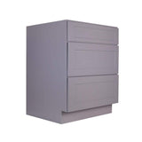 Bremen Cabinetry Bremen 12 in. W x 24 in. D x 34.5 in. H Gray Plywood Assembled Drawer Base Kitchen Cabinet with Soft Close