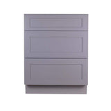 Bremen Cabinetry Bremen 30 in. W x 24 in. D x 34.5 in. H Gray Plywood Assembled Drawer Base Kitchen Cabinet with Soft Close