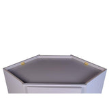 Bremen Cabinetry Bremen 24 in. W x 12 in. D x 42 in. H Gray Plywood Assembled Wall Diagonal Corner Kitchen Cabinet with Soft-Close