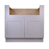 Bremen Cabinetry Bremen 36 in. W x 24 in. D x 34.5 in. H Gray Plywood Assembled Farm Sink Base Kitchen Cabinet with Soft Close
