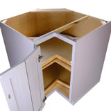 Bremen Cabinetry Bremen 33 in. W x 24 in. D x 34.5 in. H Gray Plywood Assembled Lazy Susan Base Kitchen Cabinet with Soft Close