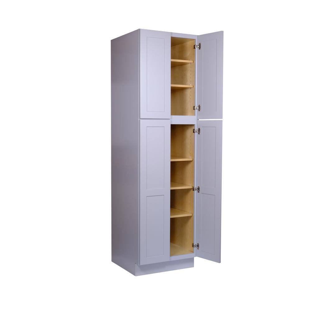Bremen Cabinetry Bremen 24-in. W x 24-in. D x 84-in. H Gray Plywood Assembled Pantry Kitchen Cabinet with Soft Close