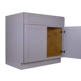 Bremen Cabinetry Bremen 42 in. W x 24 in. D x 34.5 in. H Gray Plywood Assembled Sink Base Kitchen Cabinet with Soft Close
