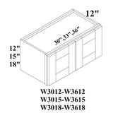 Bremen Cabinetry Bremen 30 in. W x 12 in. D x 12 in. H Gray Plywood Assembled Wall Bridge Kitchen Cabinet with Soft-Close