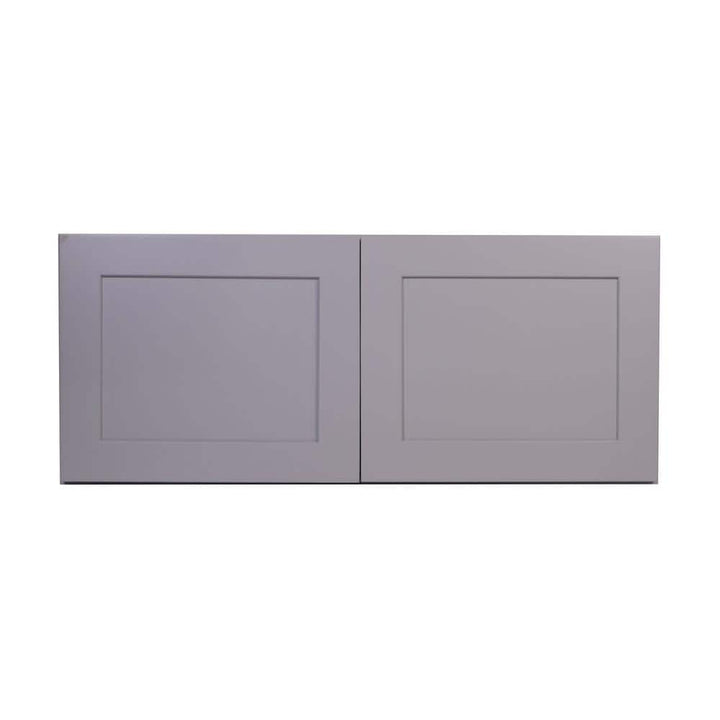 Bremen Cabinetry Bremen 30 in. W x 12 in. D x 12 in. H Gray Plywood Assembled Wall Bridge Kitchen Cabinet with Soft-Close