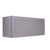 Bremen Cabinetry Bremen 30 in. W x 12 in. D x 12 in. H Gray Plywood Assembled Wall Bridge Kitchen Cabinet with Soft-Close