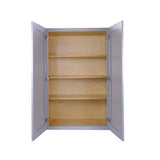 Bremen Cabinetry Bremen 36 in. W x 12 in. D x 42 in. H Gray Plywood Assembled Wall Kitchen Cabinet with Soft-Close
