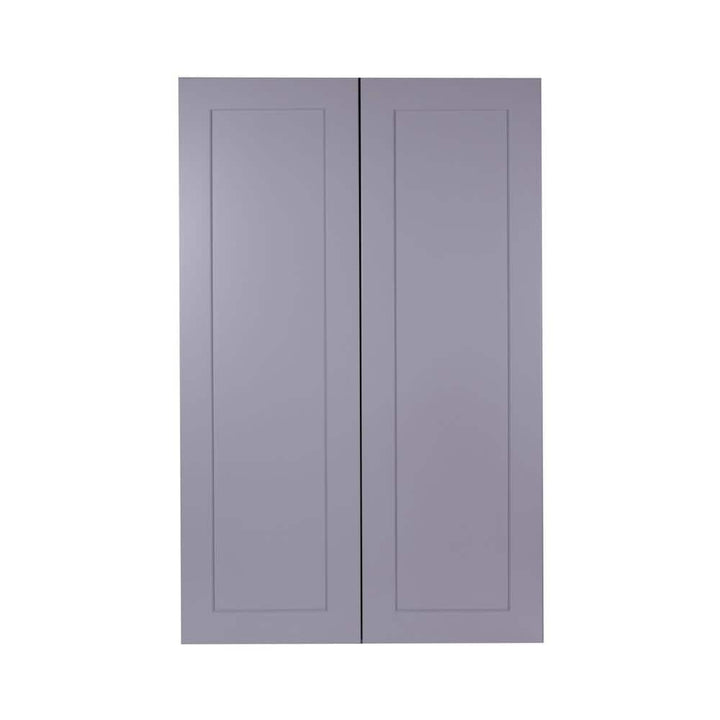 Bremen Cabinetry Bremen 36 in. W x 12 in. D x 42 in. H Gray Plywood Assembled Wall Kitchen Cabinet with Soft-Close