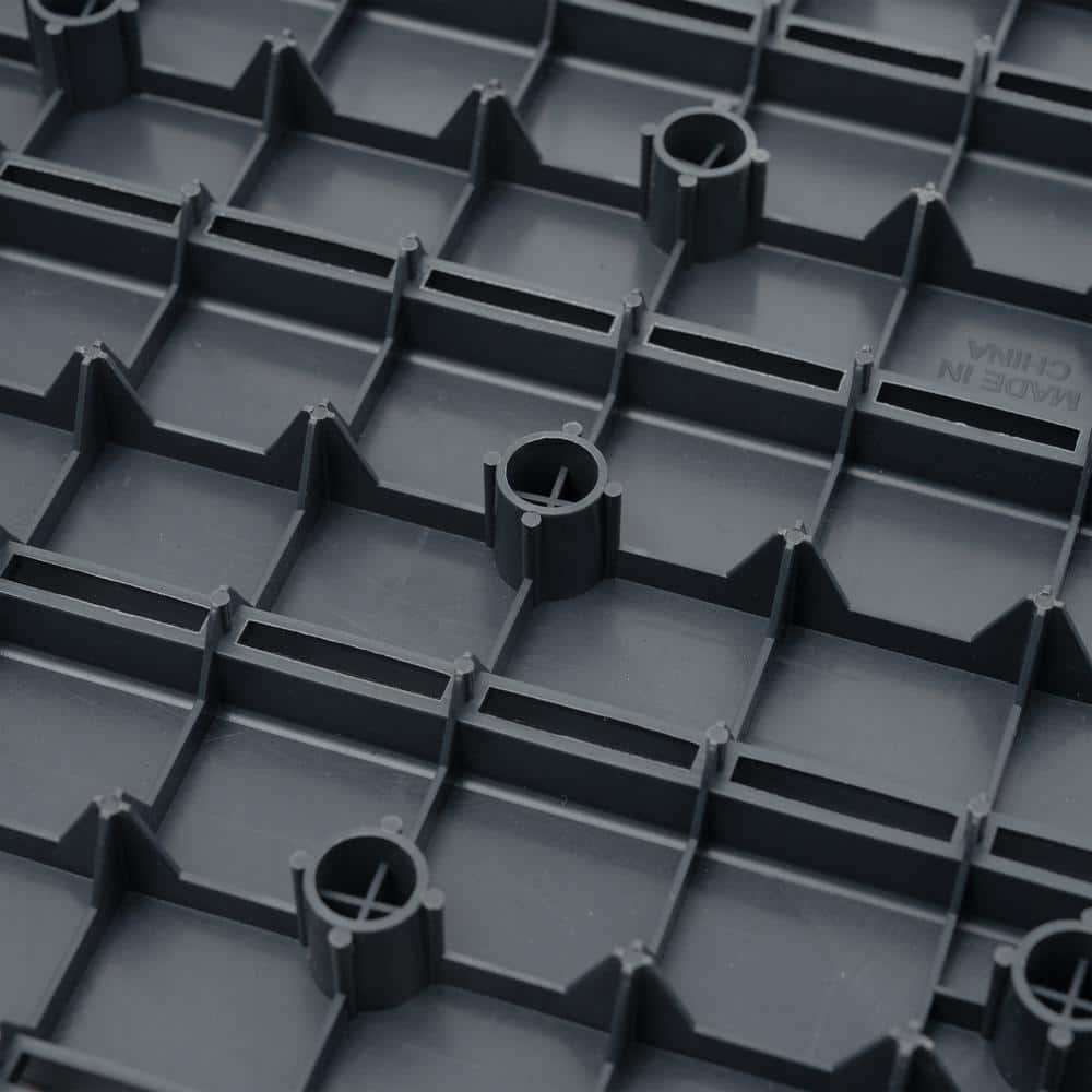 cadeninc 12 in. x 12 in. Gray Square Waterproof Plastic Interlocking Deck Tiles for Poolside Balcony Backyard (Set of 44 Tiles)