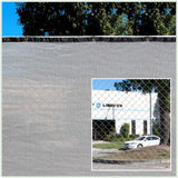 COLOURTREE 6 ft. x 8 ft. Grey Privacy Fence Screen HDPE Mesh Windscreen with Reinforced Grommets for Garden Fence (Custom Size)