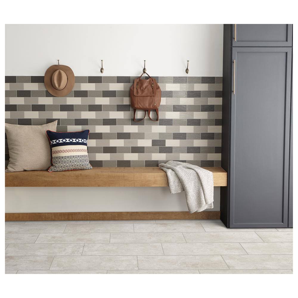 Daltile Roswell Gray 12 in. x 24 in. Glazed Porcelain Floor and Wall Tile (15.6 sq. ft./Case)