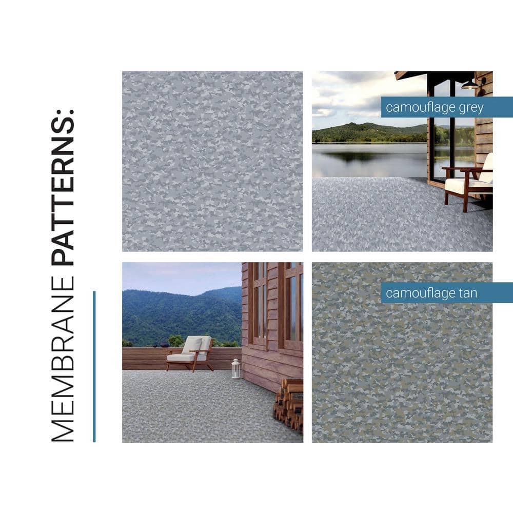 Dec-Tec 74 in. x 10 ft. DIY 60mil Camouflage Gray