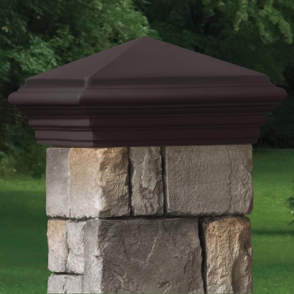 Cast Stone Postcover Cap with Woodland Gray Trim