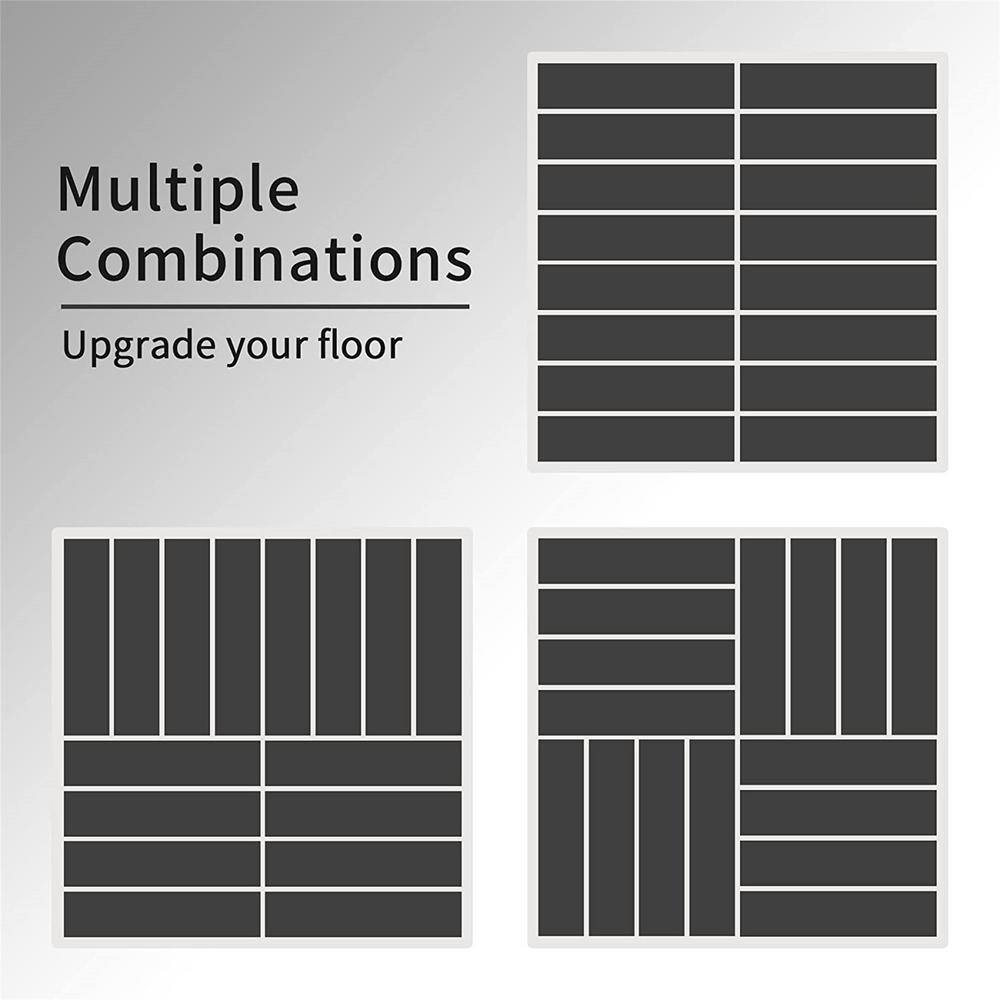 1 ft. W x 1 ft. L Square Plastic Patio Interlocking Deck Tile in Gray All Weather for Balcony (Pack of 27)