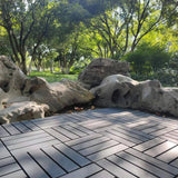 1 ft. x 1 ft. Outdoor Square Waterproof Deck Tile in Gray, All Weather Use ( 44 Per Case)