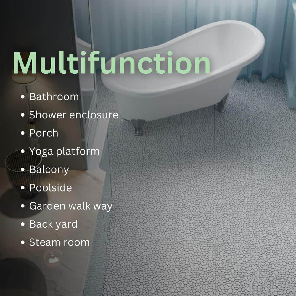 All Weather Anti-slip Gray Waterproof PVC 1 ft. x 1 ft. Interlocking Deck Tiles (12-Pieces)