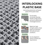 All Weather Anti-slip Gray Waterproof PVC 1 ft. x 1 ft. Interlocking Deck Tiles (12-Pieces)