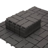 12 in. x 12 in. Square Patio Interlocking Deck Tiles, for Balcony Porch Backyard, (Gray, Pack of 9)