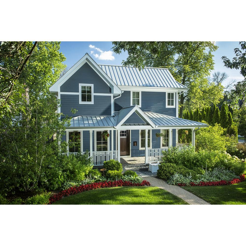 James Hardie 5/16 in. x 8-1/4 in. x 12 ft. HardiePlank Smooth Lap Siding, HZ10, Pearl Grey